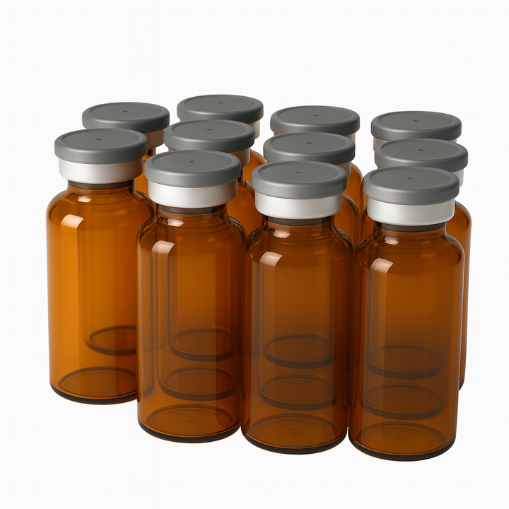 10 mL Amber Borosilicate Vial – Non-Sterile (10 pack)