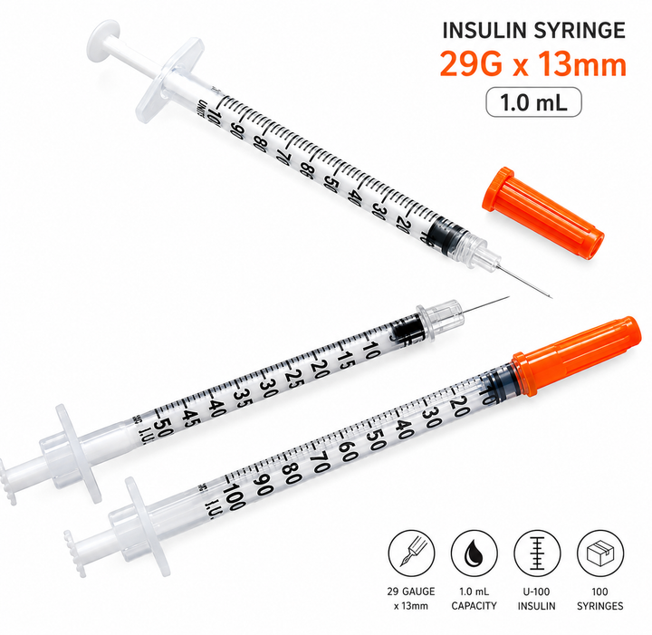 Terumo Insulin Syringes – 29G × 13mm (100 Pack)
